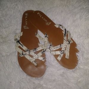 Volcom flip flops